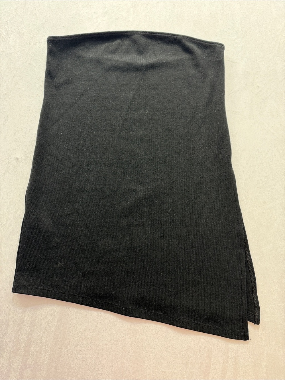 Mango Women Black strapless top with Side Slit Size M- NWT